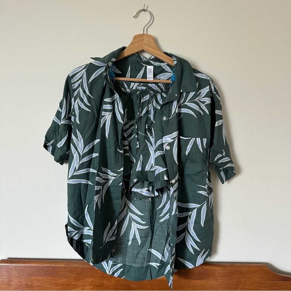 Women’s Button-up Shirt & Shorts Set